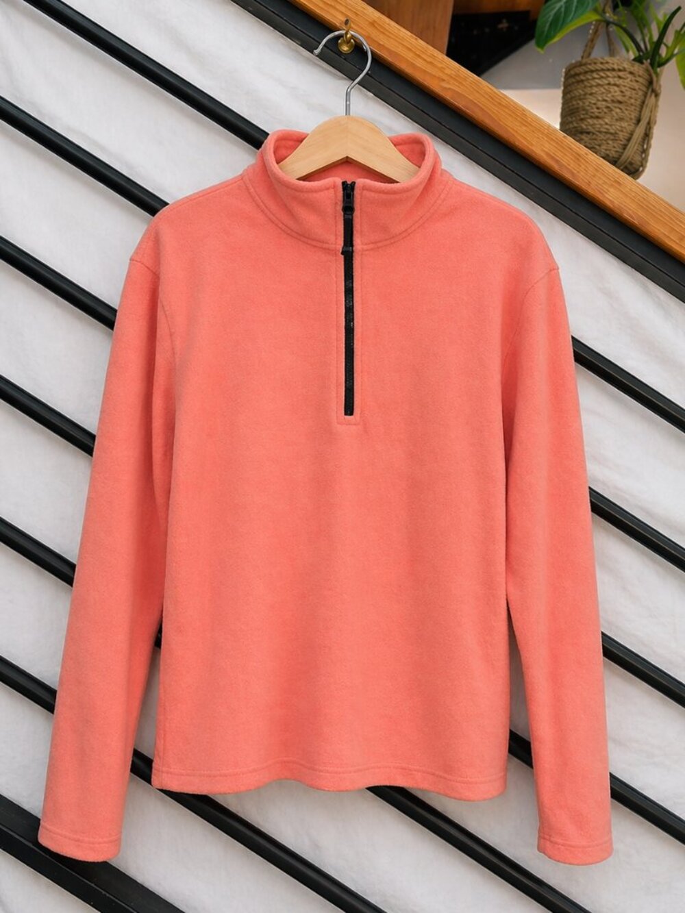 Land’s End Coral Fleece Half Zip, S